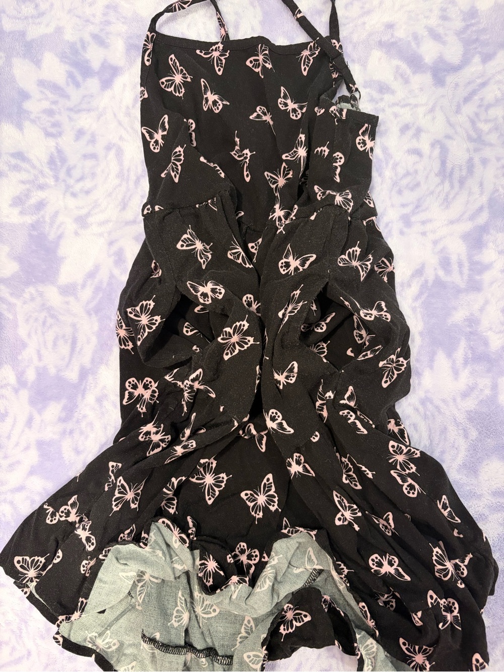 Hot Topic Sweet Society Black Butterfly Print Dress